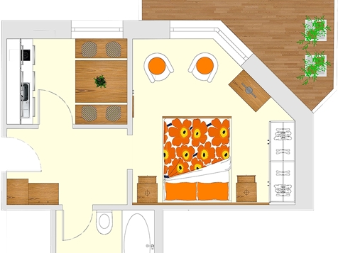 Apartment A1 - 1-2 Personen - 30m²-15