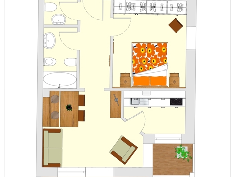 Apartment C1 - 2-3 Personen - 45m²-18