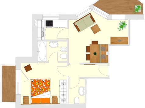 Apartment C2 - 2-3 Personen - 45m²-18