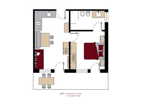 Appartement MORGENRAST (2 Räume ca. 39 m²)-3