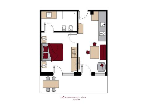 Appartement RUEFEN (2 Räume ca. 35 m²)-3