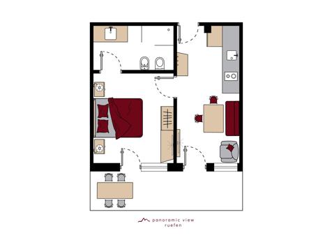 Appartement RUEFEN (2 Räume ca. 35 m²)-2