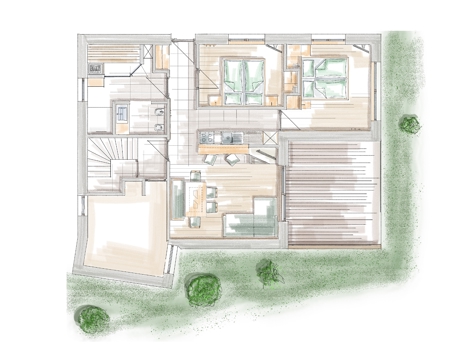 Appartment Garden in Chalet Frieda in Spinges image 15