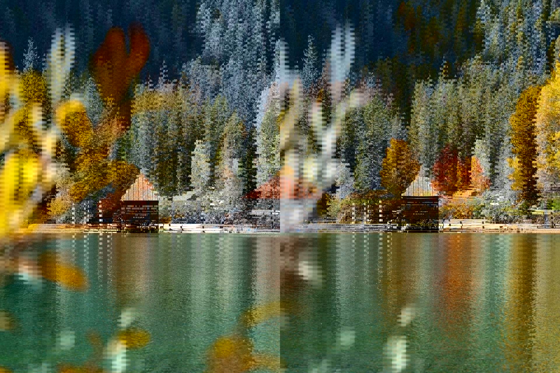 Boathouse on Lake Toblach Boathouse on Lake Toblach