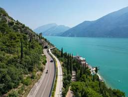 Cycle path at Lake Garda