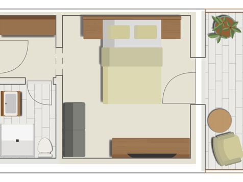 Doppelzimmer Standard mit Balkon (17m²) image 7