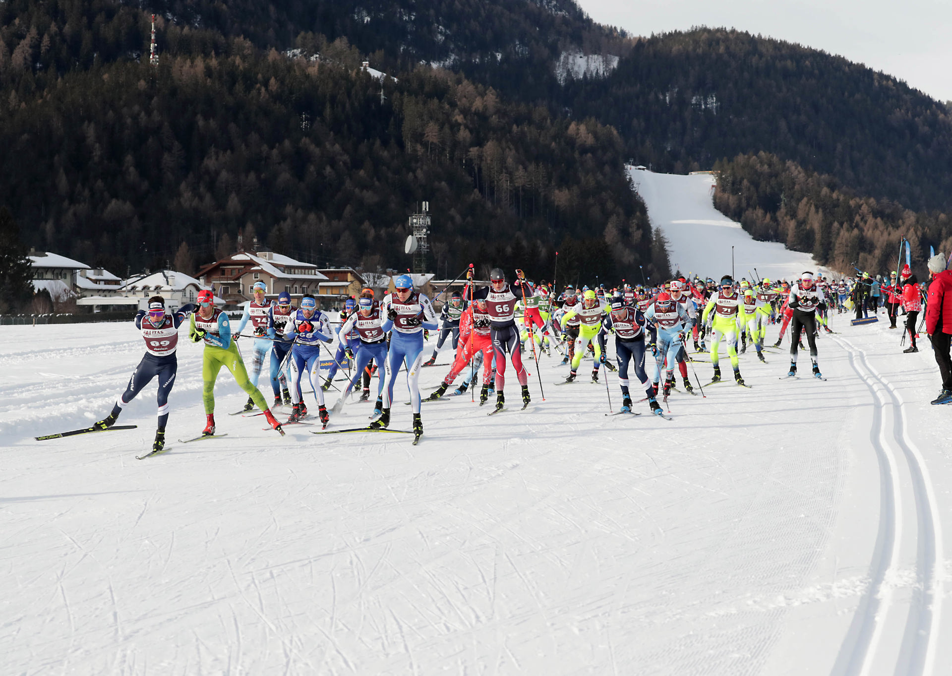 Crosscountry ski race Toblach Cortina