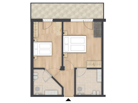 Familienzimmer mit 2 Doppelzimmern image 9