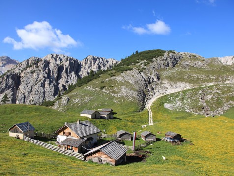 Hiking in the Fanes-Sennes-Prags Nature Park in the Dolomites