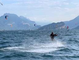Kite surfing at Lake Garda