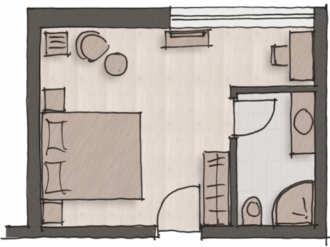 Komfort Einzelzimmer "Dolomites"-4