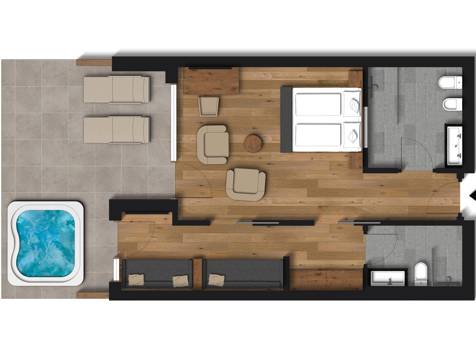 Luxury Terrace Suite Larix with Whirlpool image 5