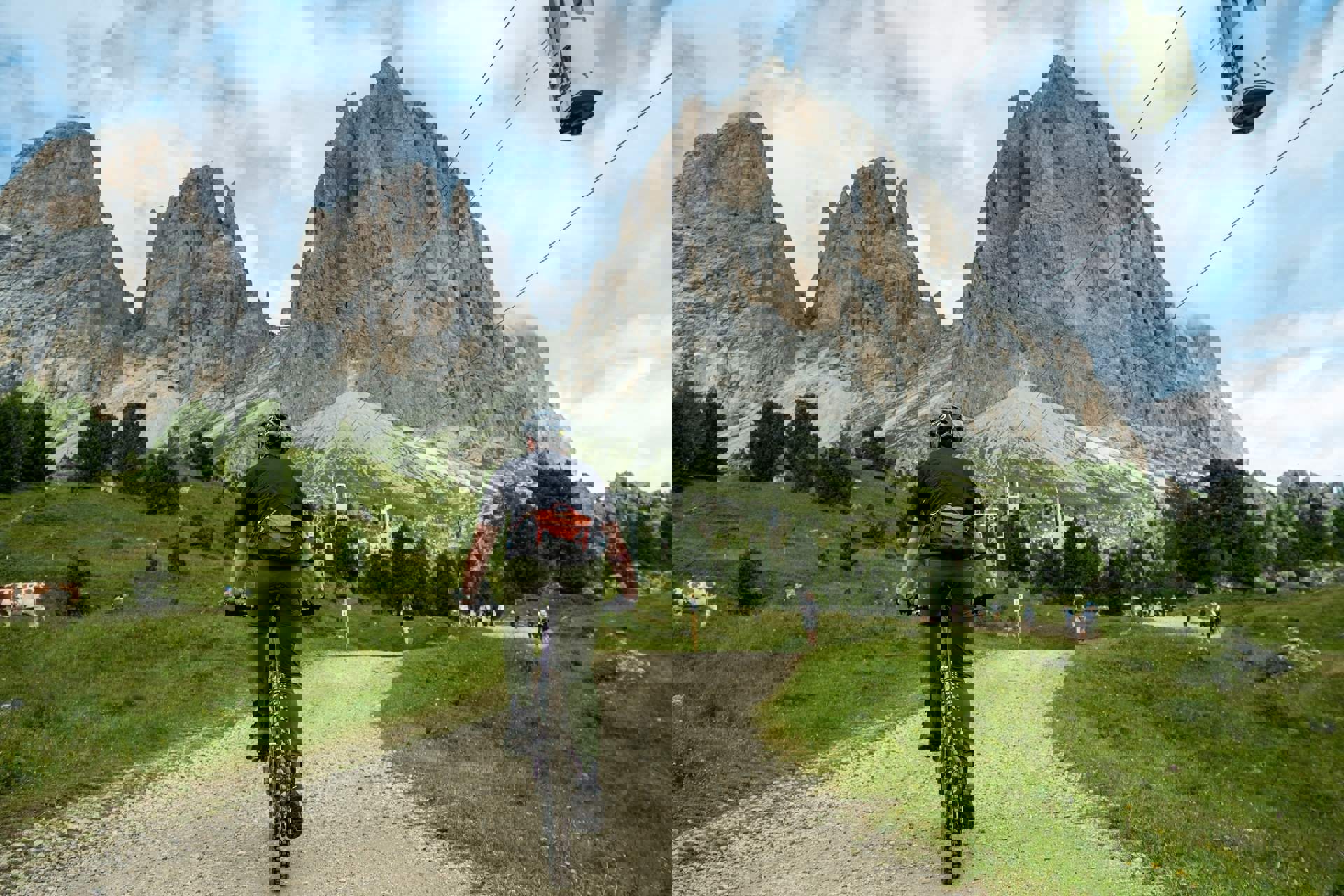 MTB at Sella Joch Pass MTB at Sella Joch Pass
