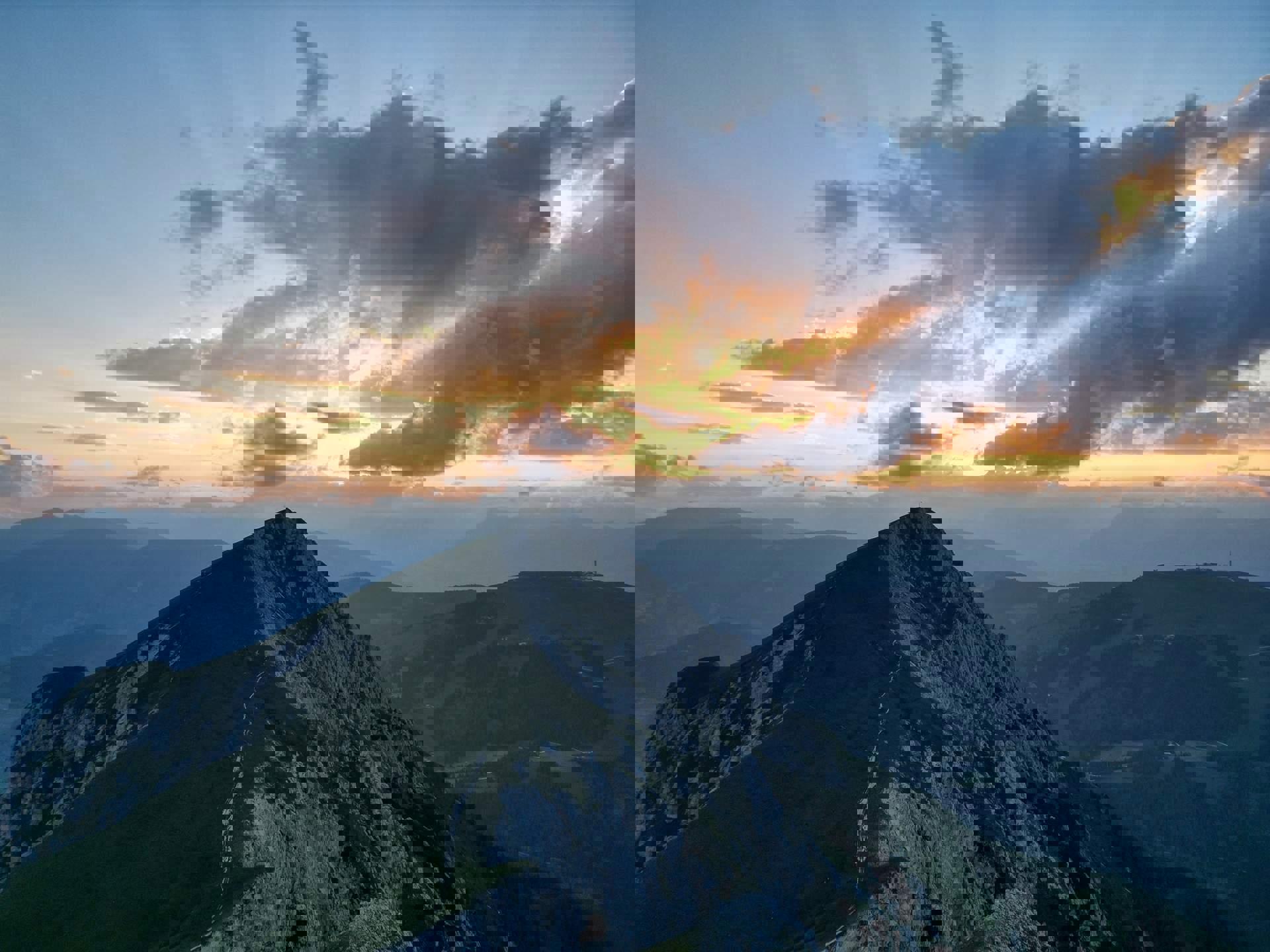 Piz da Peres im Abendlicht Piz da Peres im Abendlicht