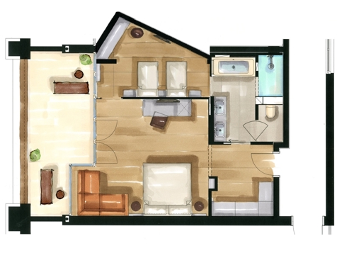 Residence Family Nest deluxe | Aquagarden-3
