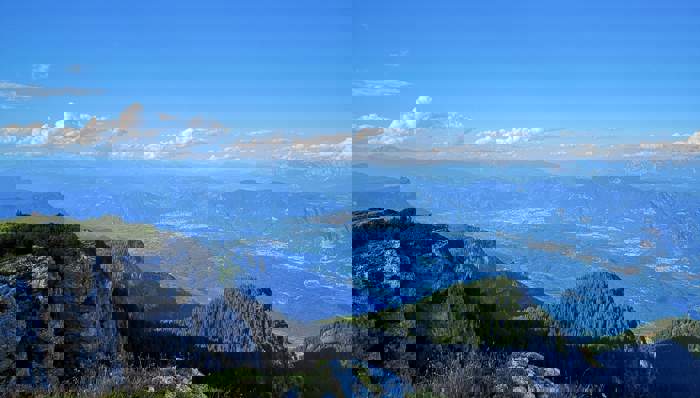 Fixed rope routes in Mt. Roen in South Tyrol