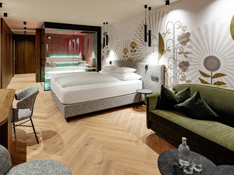 Wellness Suite con idronmassaggio e sauna privata 360° View