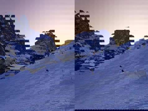 Sciare sul Passo Gardena