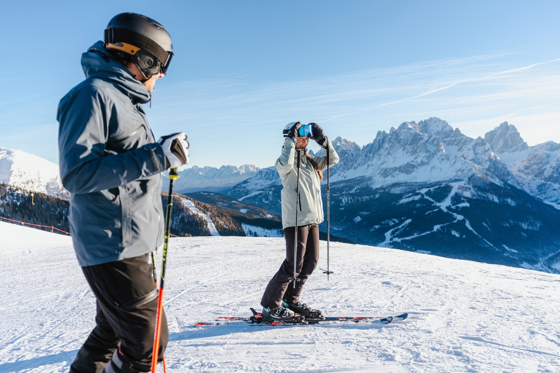 Skifahren am Helm Skifahren am Helm