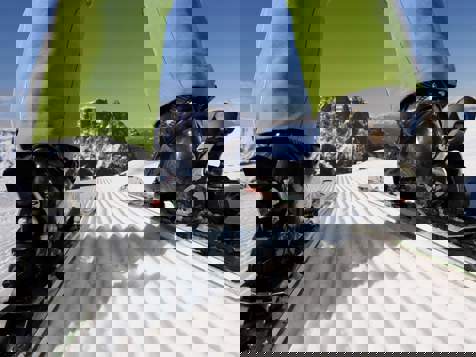 Skifahren bei Sonnenaufgang - Seiser Alm