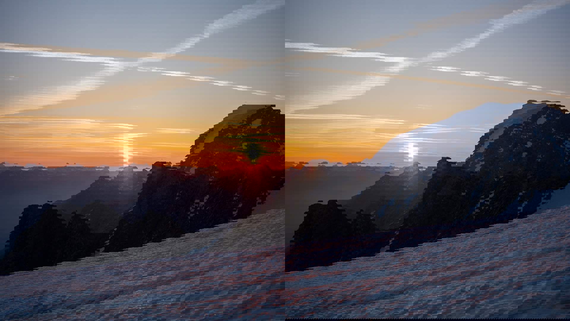 Sunrise on the Stilfserjoch Pass Sunrise on the Stilfserjoch Pass