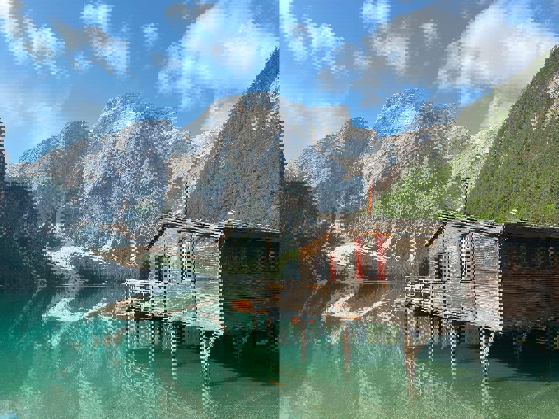 The boathouse at the lake Prags The boathouse at the lake Prags