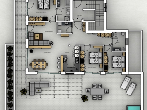 Typ 17-Three Bedroom Penthouse Villa mit Whirlpool image 7